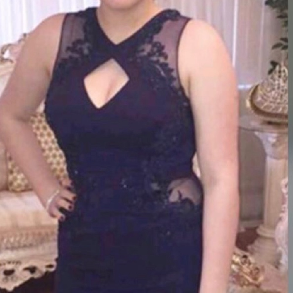Navy blue prom dress